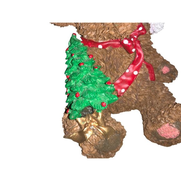 Santa Bear Table Top Decoration-  Bear with Santa Hat- 7 inch - Picture 3 of 10